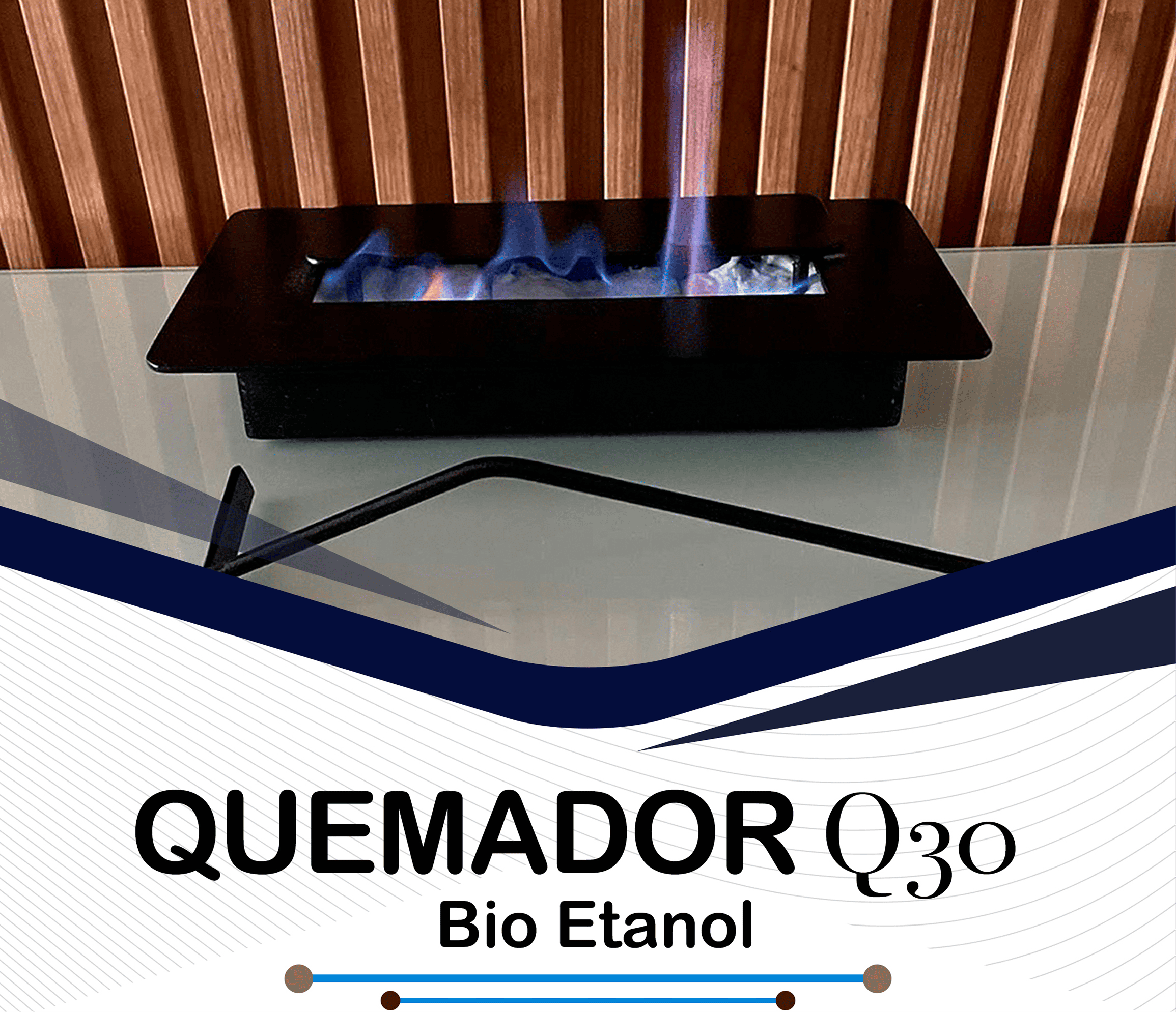 Quemador Q30 de Bioetanol – Elegancia y Ecología para tu Espacio
